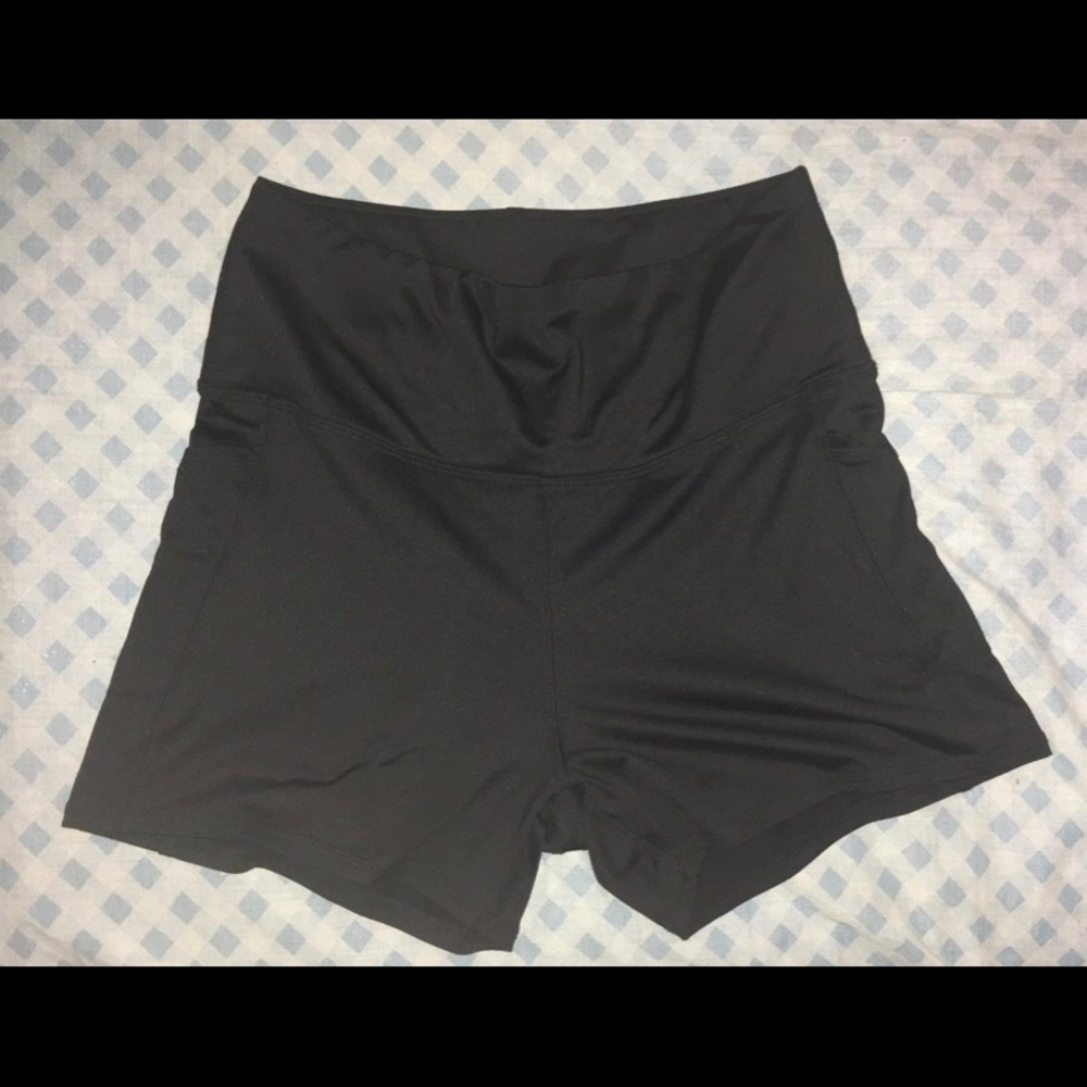 High waisted, black spandex